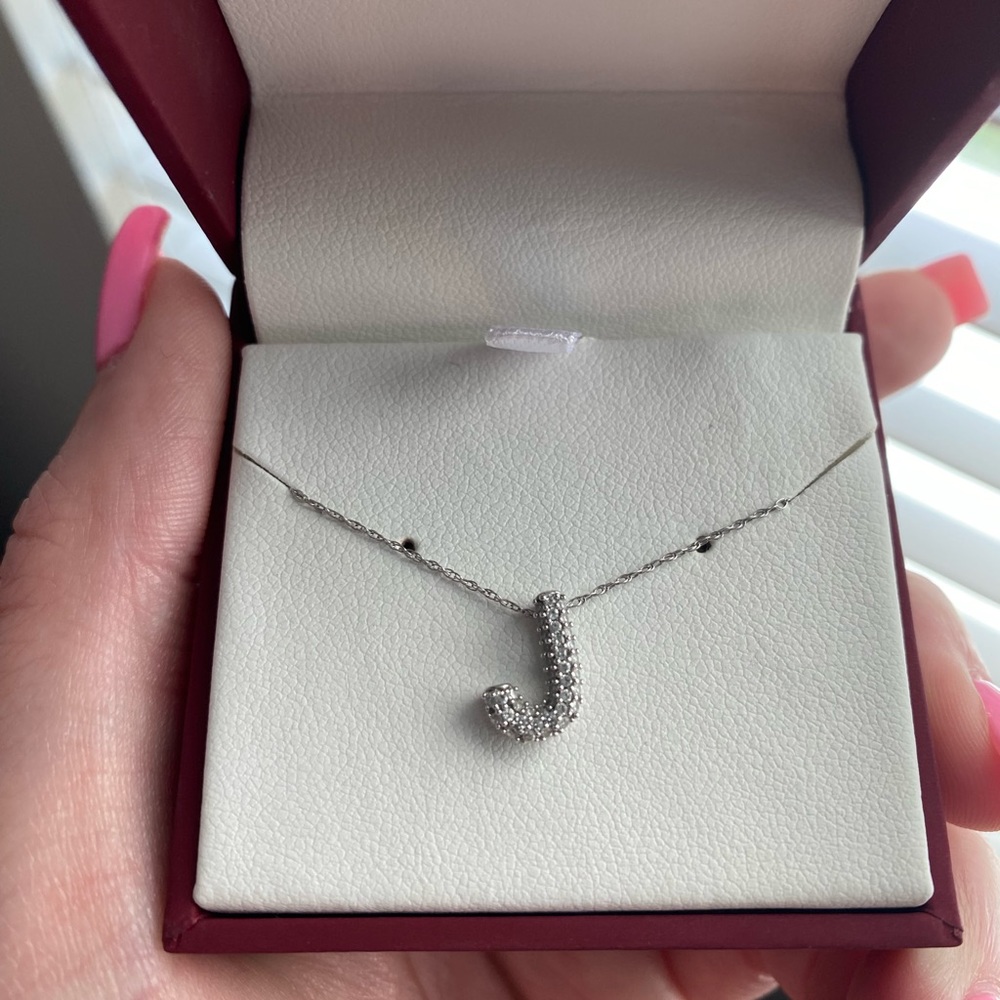 J Diamond Necklace